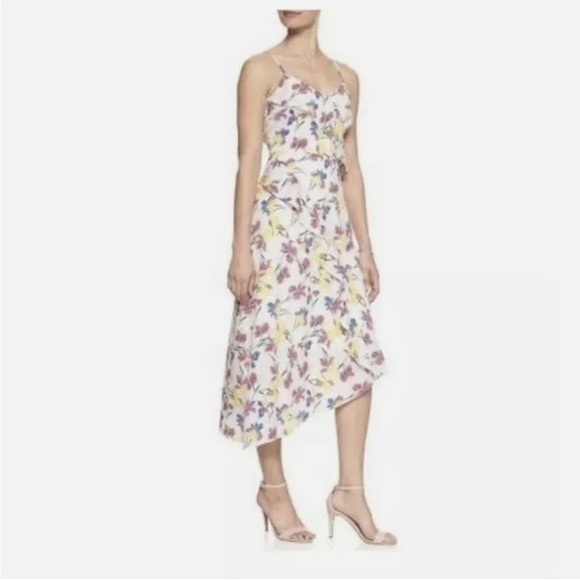Banana Republic Floral Asymmetrical Ruffle Dress - Picture 2 of 8